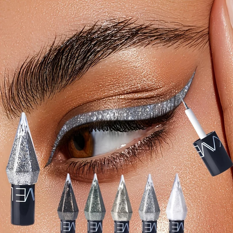 5pcs Shimmering Liquid Eyeliner Set, Long-Lasting Waterproof Smudge-Proof Eye Makeup, Mixed Color System,Easy Application