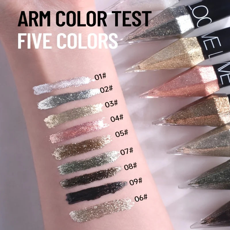 5pcs Shimmering Liquid Eyeliner Set, Long-Lasting Waterproof Smudge-Proof Eye Makeup, Mixed Color System,Easy Application