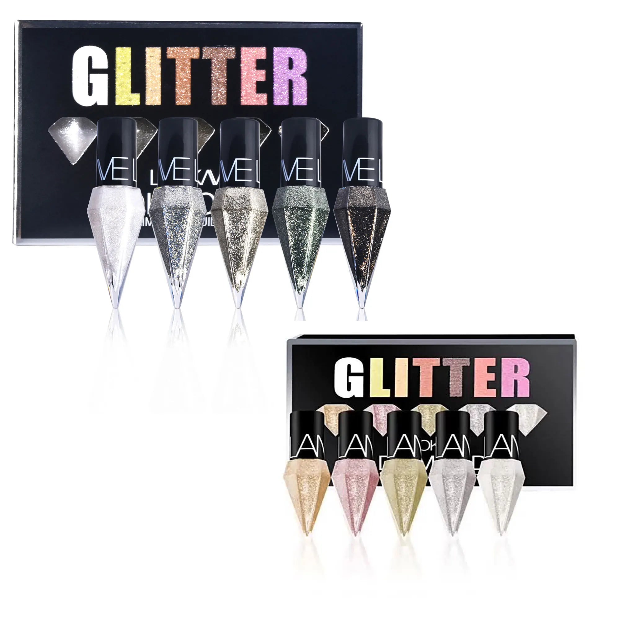 5pcs Shimmering Liquid Eyeliner Set, Long-Lasting Waterproof Smudge-Proof Eye Makeup, Mixed Color System,Easy Application