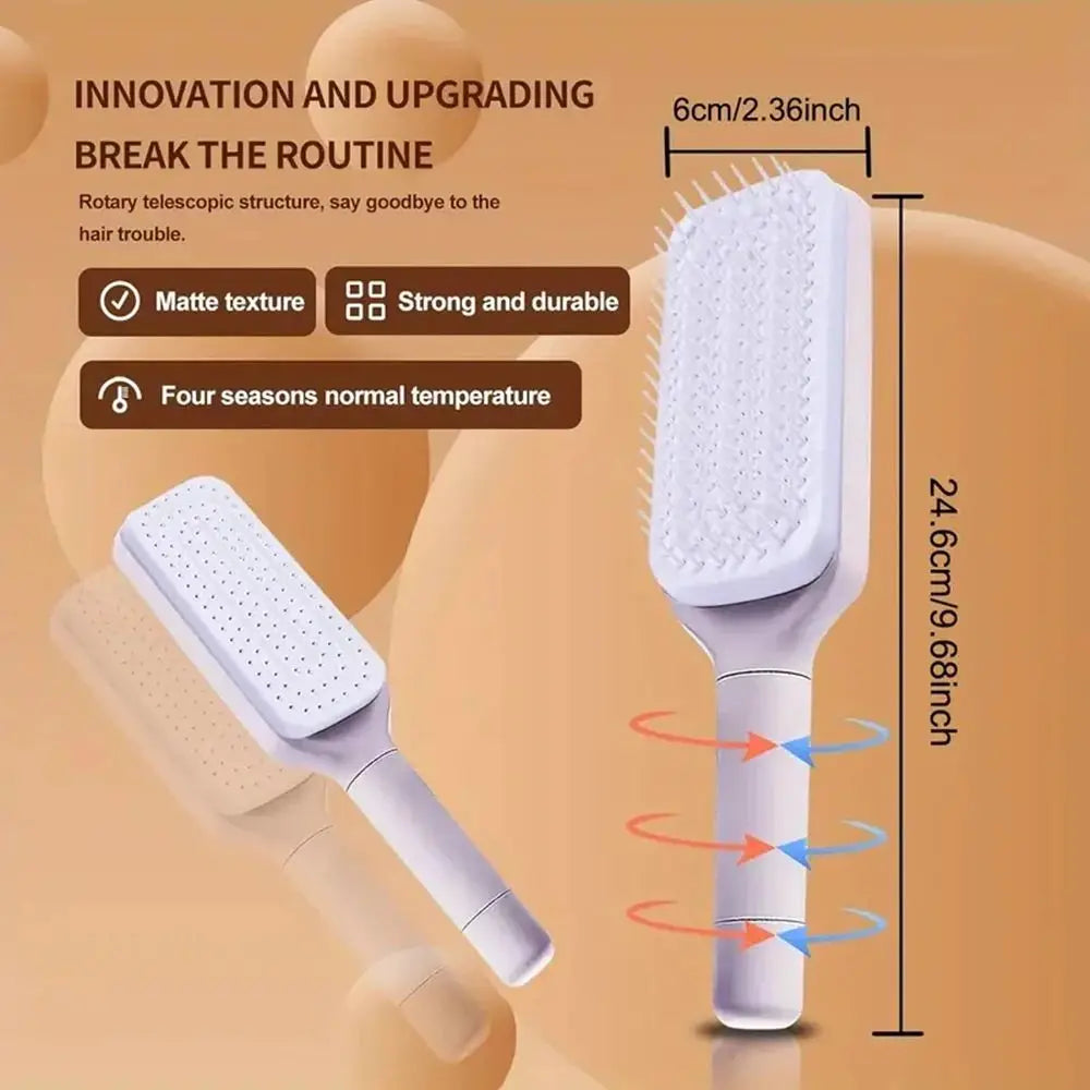 Brosse à cheveux auto-nettoyante