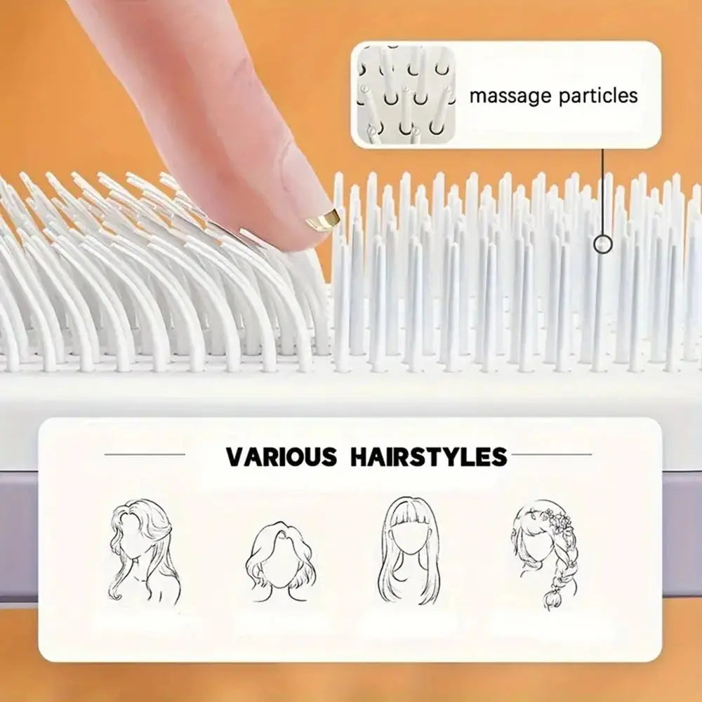 Brosse à cheveux auto-nettoyante