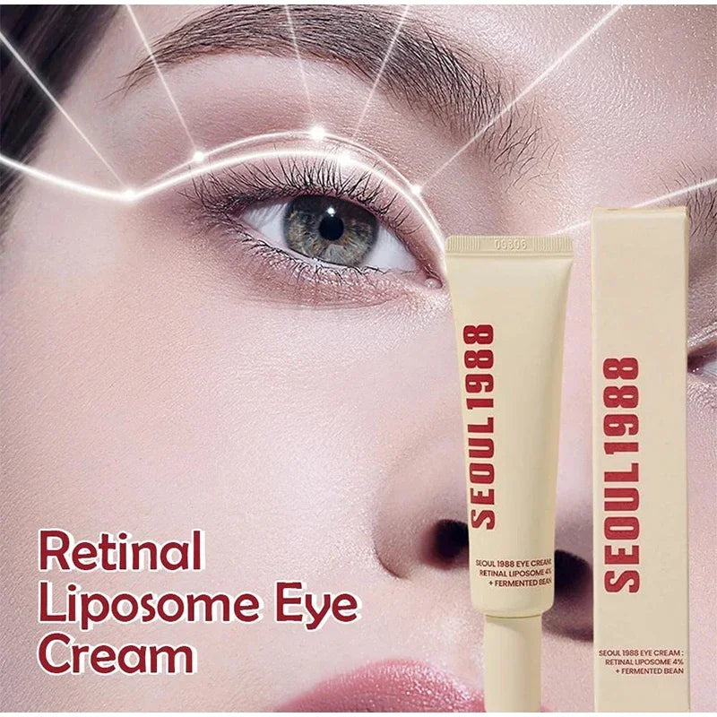 Sérum Rétinol Visage SEOUL 1988 + Crème Contour des Yeux – Anti-Âge, Anti-Rides, Ginseng Noir 2%, Rétinal Liposome 4%